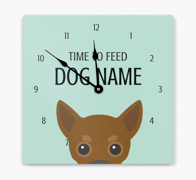 Time To Feed: Personalized {breedFullName} Wall Clock